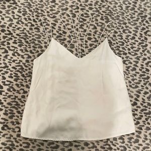Cameo White Strappy Tank